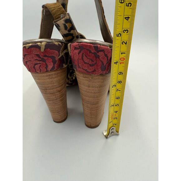 Olivia Rose Tal Cheetah Floral Embroidered Tall Heels 9 (EU 40) - Picture 5 of 7